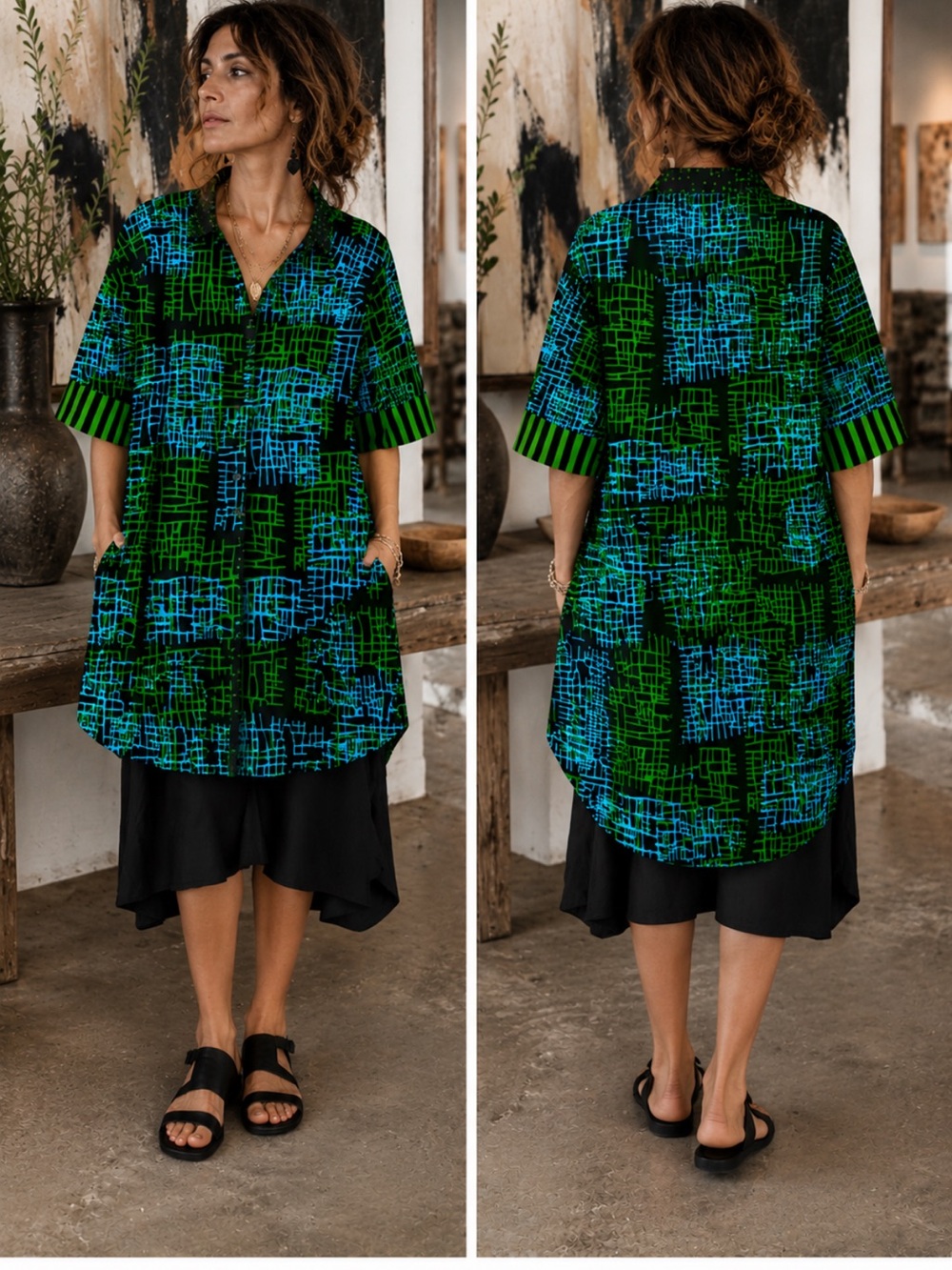 Blue Sky Clothing Company Tunic Top Ethical Fair Trade Boho Artwear